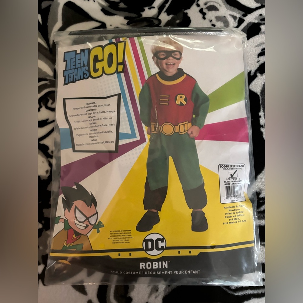 DC Robin Kids Costume - Green, Red, Yellow
